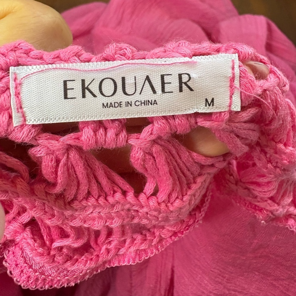 Ekouaer Womens pink Cover Up Swimsuit Dress sz M preloved in excellent condition - Picture 7 of 7